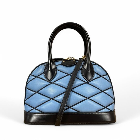 Louis Vuitton Handbags - LOUIS VUITTON Alma BB Blue Black Malletage Lambskin Shoulder +BOX DUST BAG LOCK